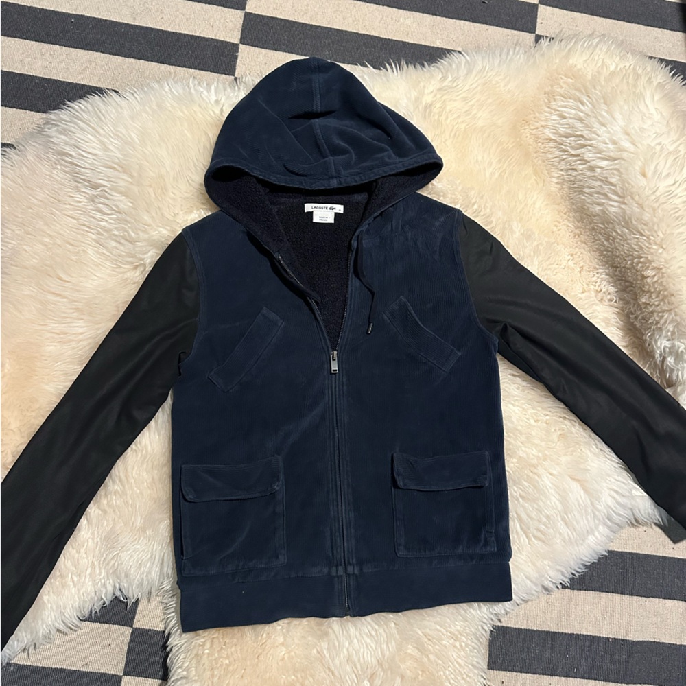 Lacoste women’s cotton corduroy jacket hoodie